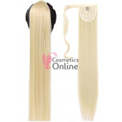 Extensie de par coada cu clema si arici dreapta de 60cm cod MST613# Blond Deschis